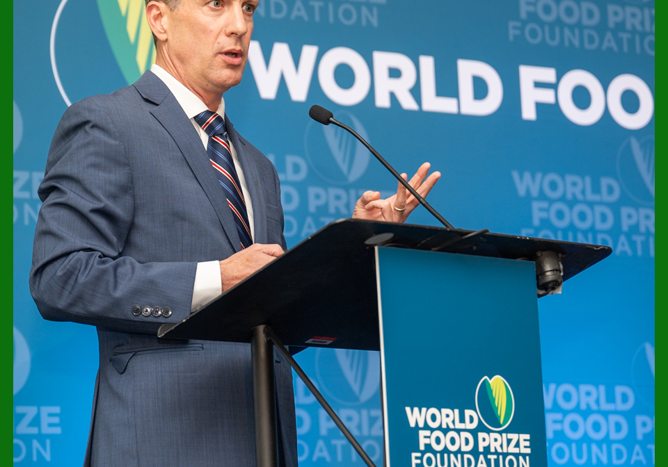 Jeff Sangalli Presenting At The 2023 World Food Prize Foundation